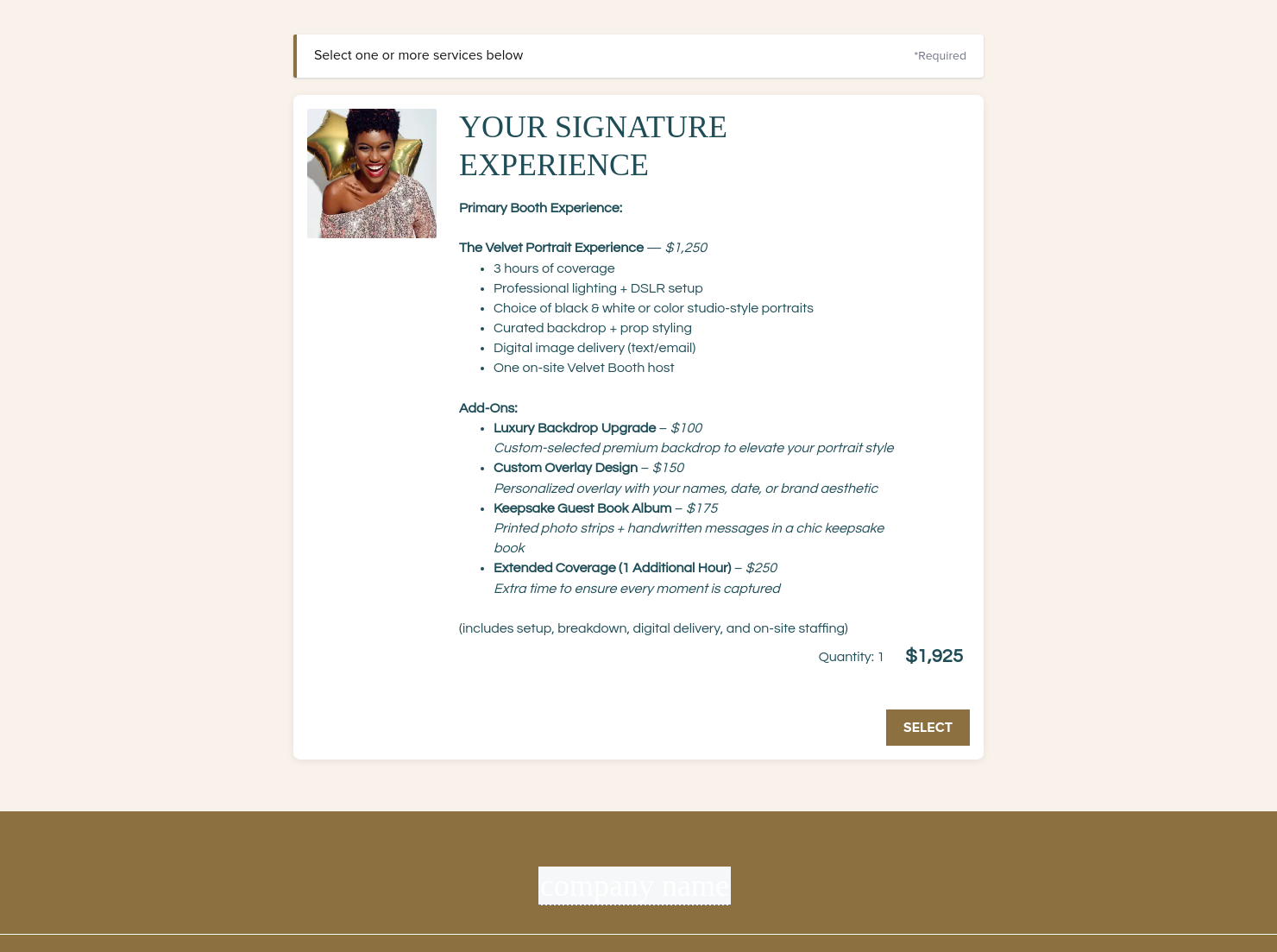 Signature Experience