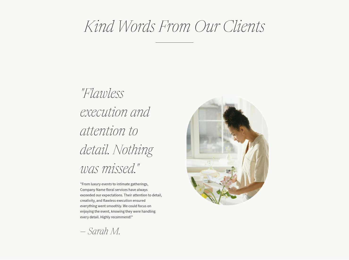 Our Clients Words