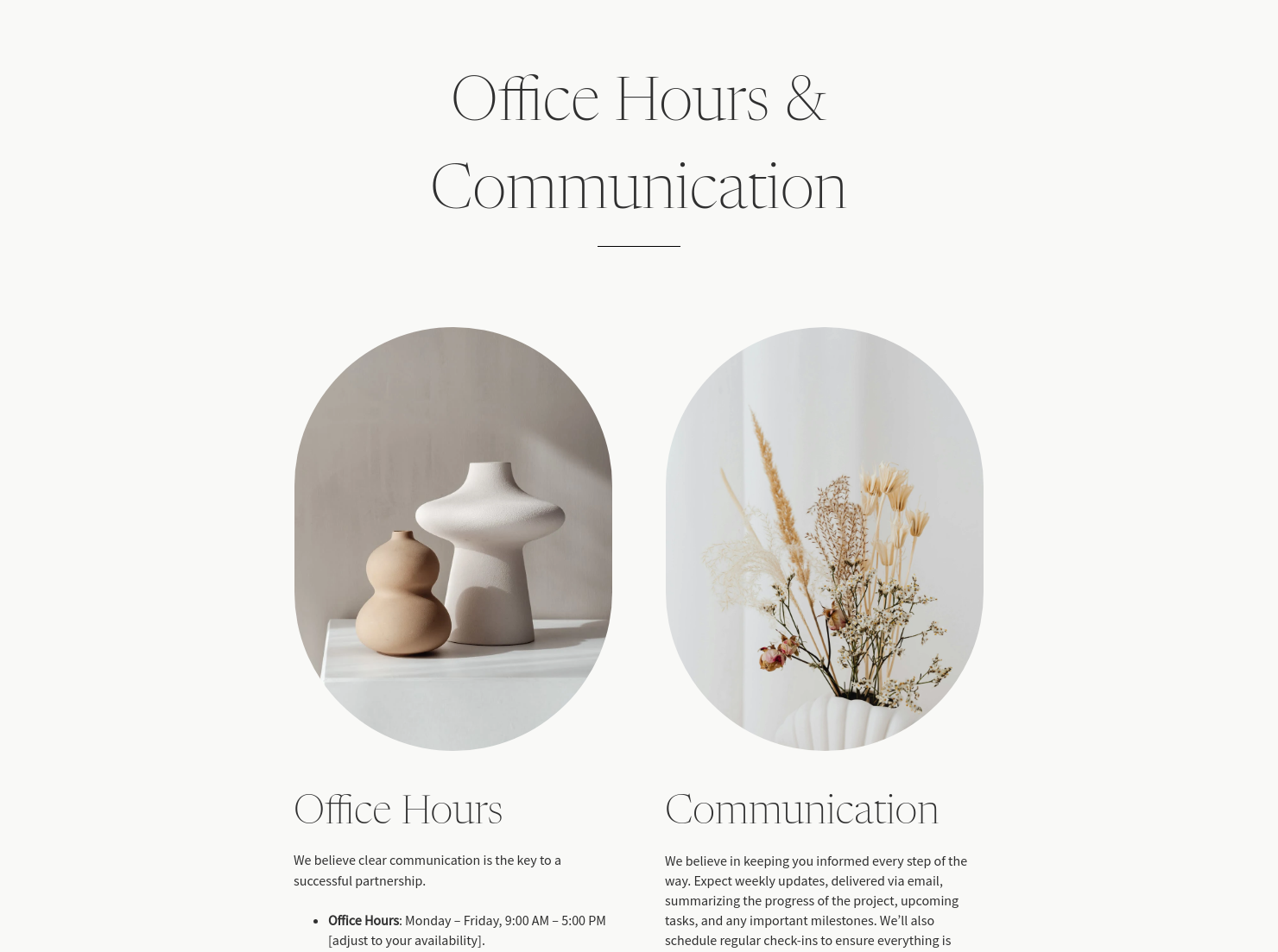 Hours & Communication