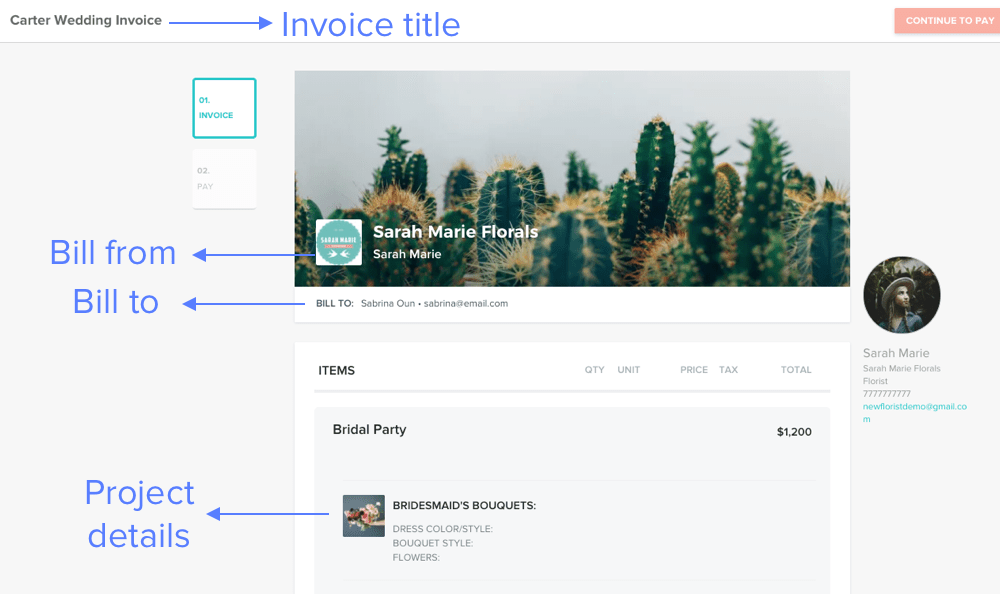Invoice elements