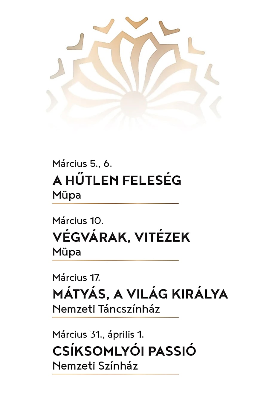 Március havi műsor