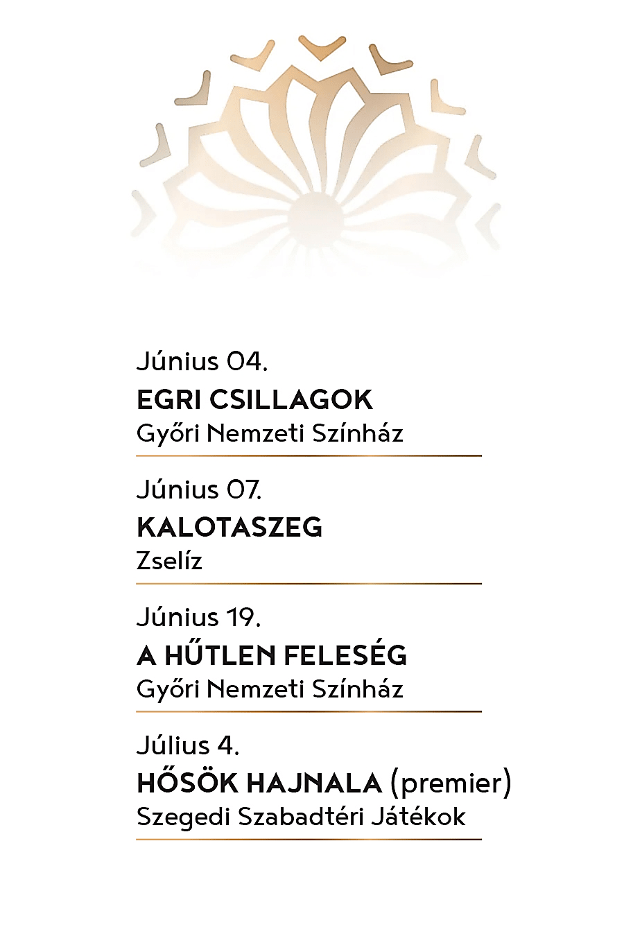 Nyári műsorok