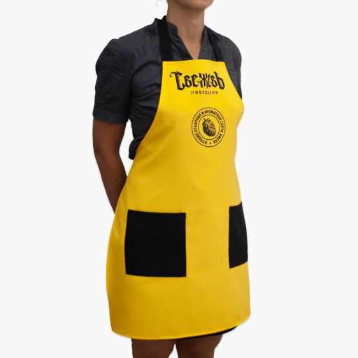 Фартук – Свежевъ Материал – габардин, нанесение логотипа – сублиационная печать