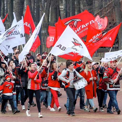 Флаги ХК Авангард Флаги из флажной сетки, размер 150 х 100 см.