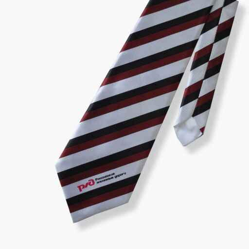 Галстук РЖД Классический галстук, атлас, сублимационная печать.