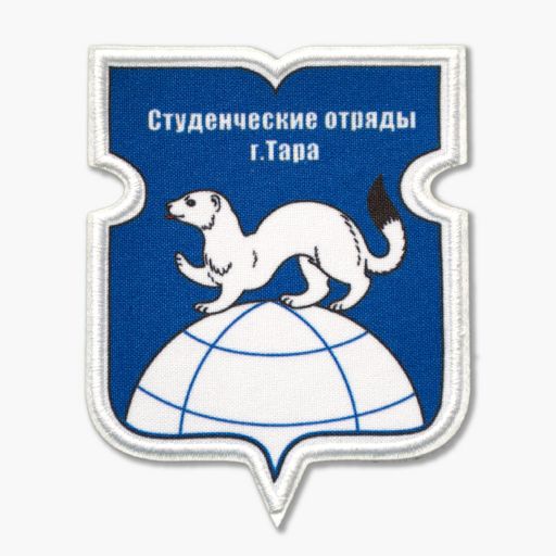 Шеврон "Студенческие отряды, г. Тара" Сублимационный шеврон с вышитой по периметру рамкой.