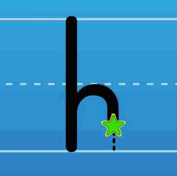 Learn to Trace Lowercase Letter H Video | Hooked on Phonics