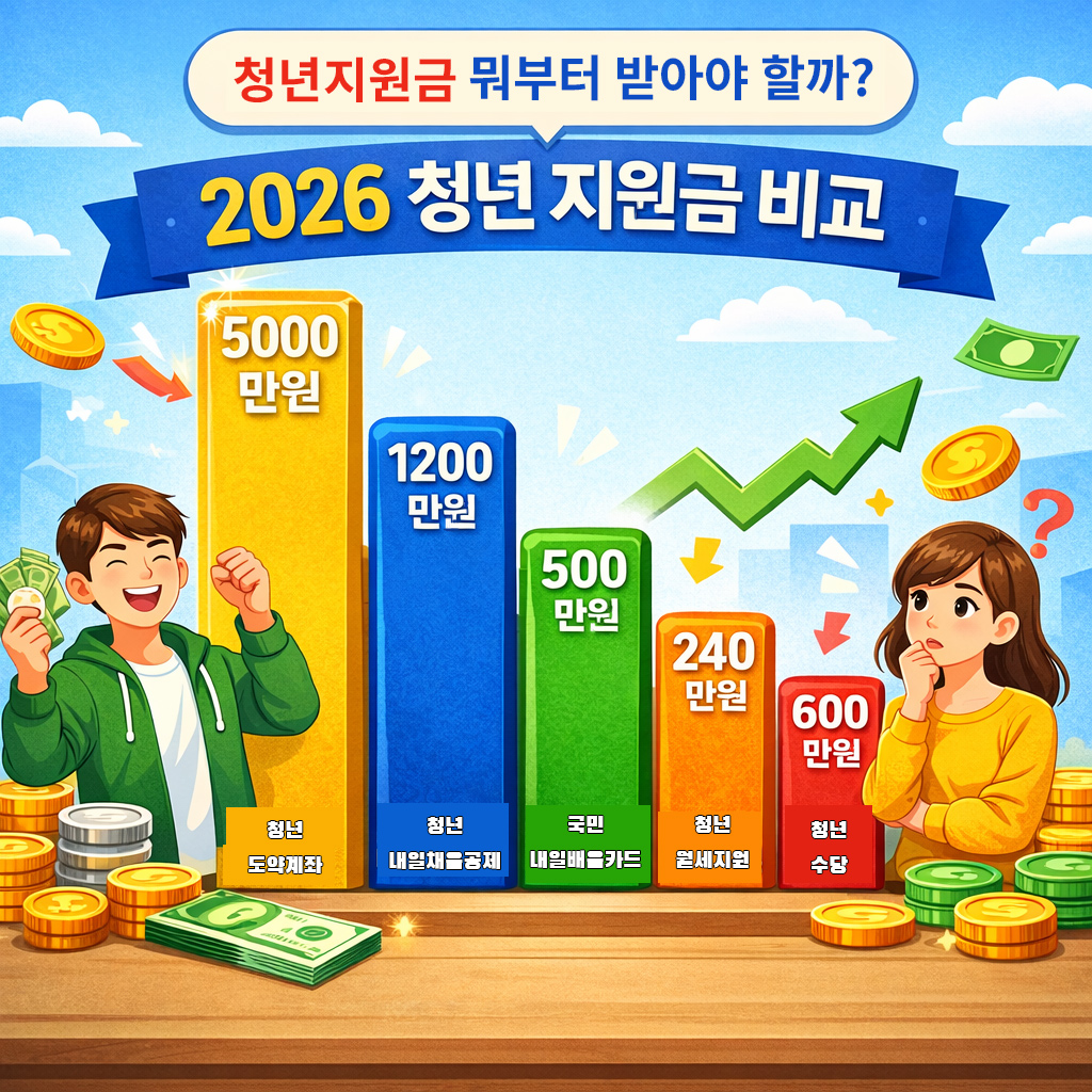 2026년 청년 정부지원금 총정리｜청년이라면 꼭 챙겨야 할 지원금 한눈 정리