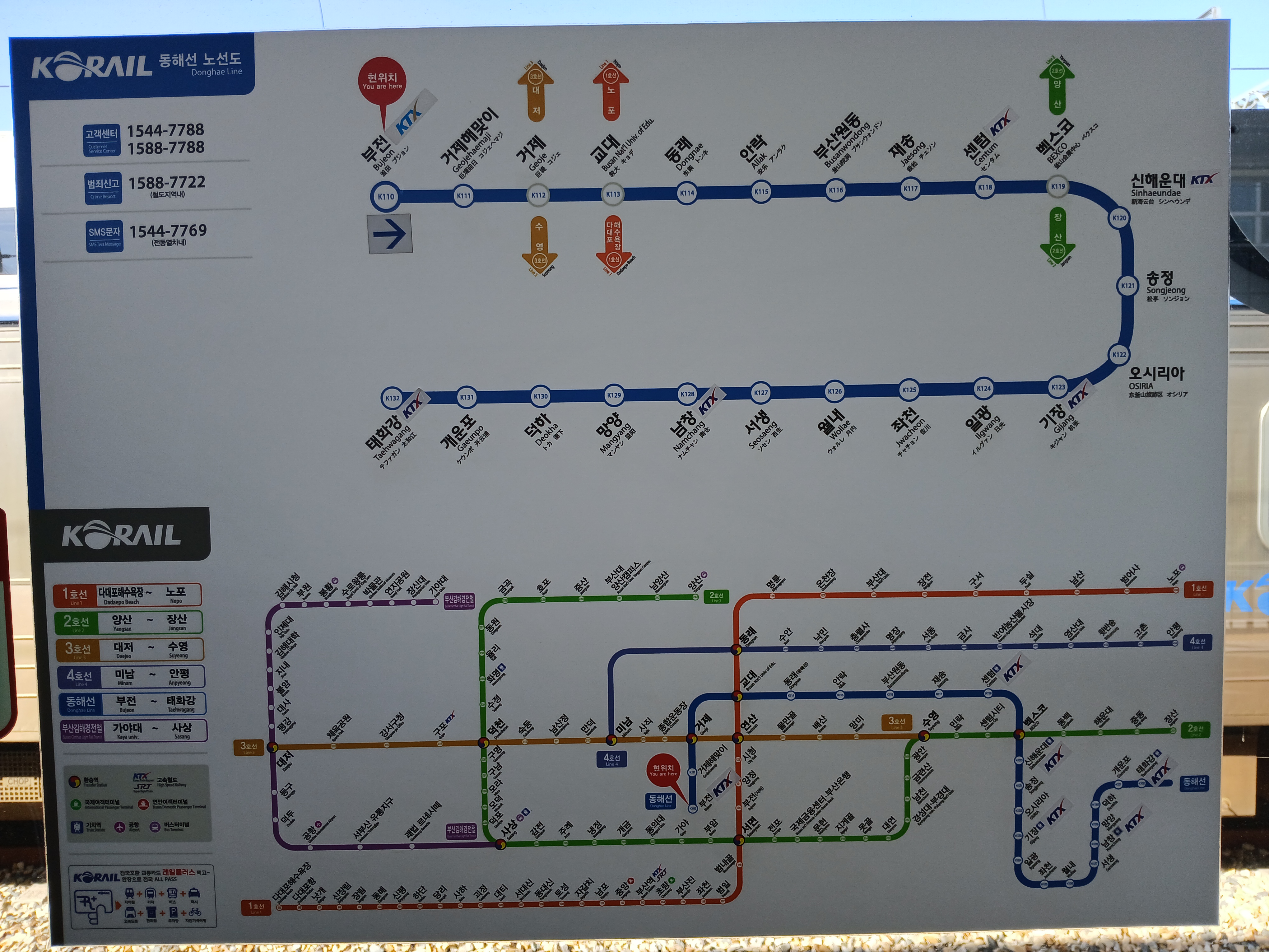 동해선 광역전철 노선도