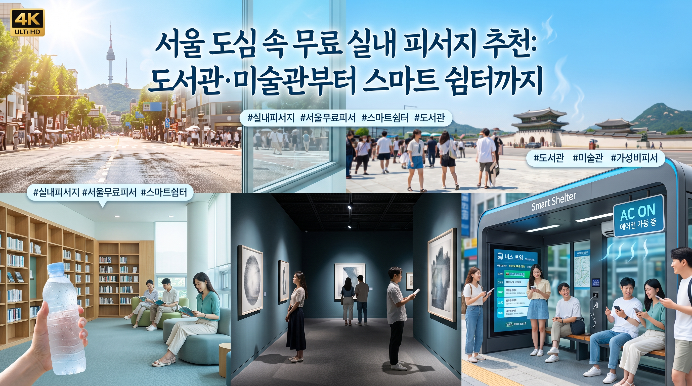 서울 도심 속 무료 실내 피서지 추천 | 도서관·미술관부터 스마트 쉼터까지