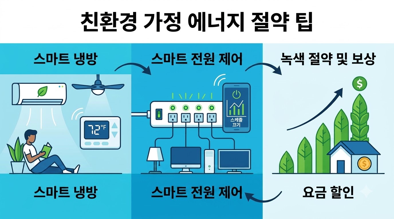 스마트 플러그 및 인버터 에어컨 전기절약 실전 꿀팁 시각화