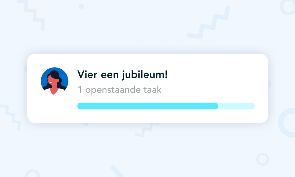 Jubileum vieren van een collega