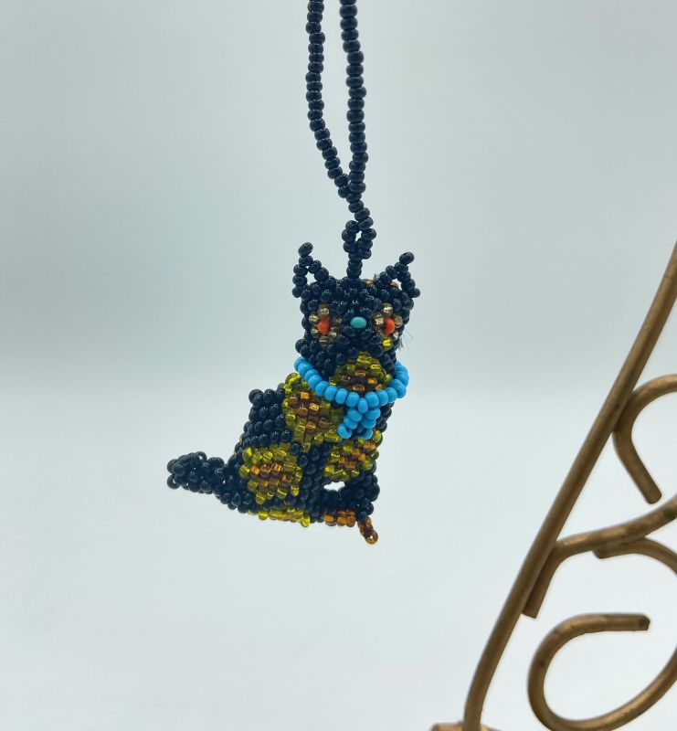 picture of Cat Ornament (Black and Yellow)