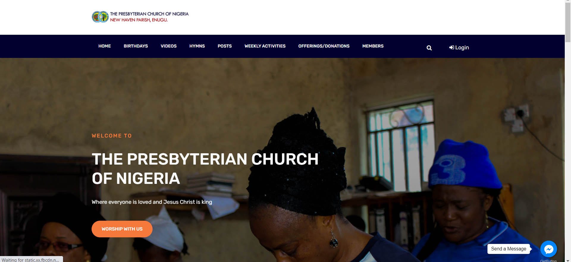 PCN New Haven Enugu homepage screenshot