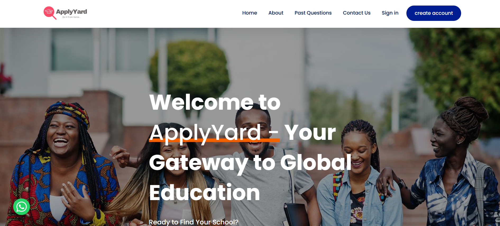 ApplyYard homepage screenshot