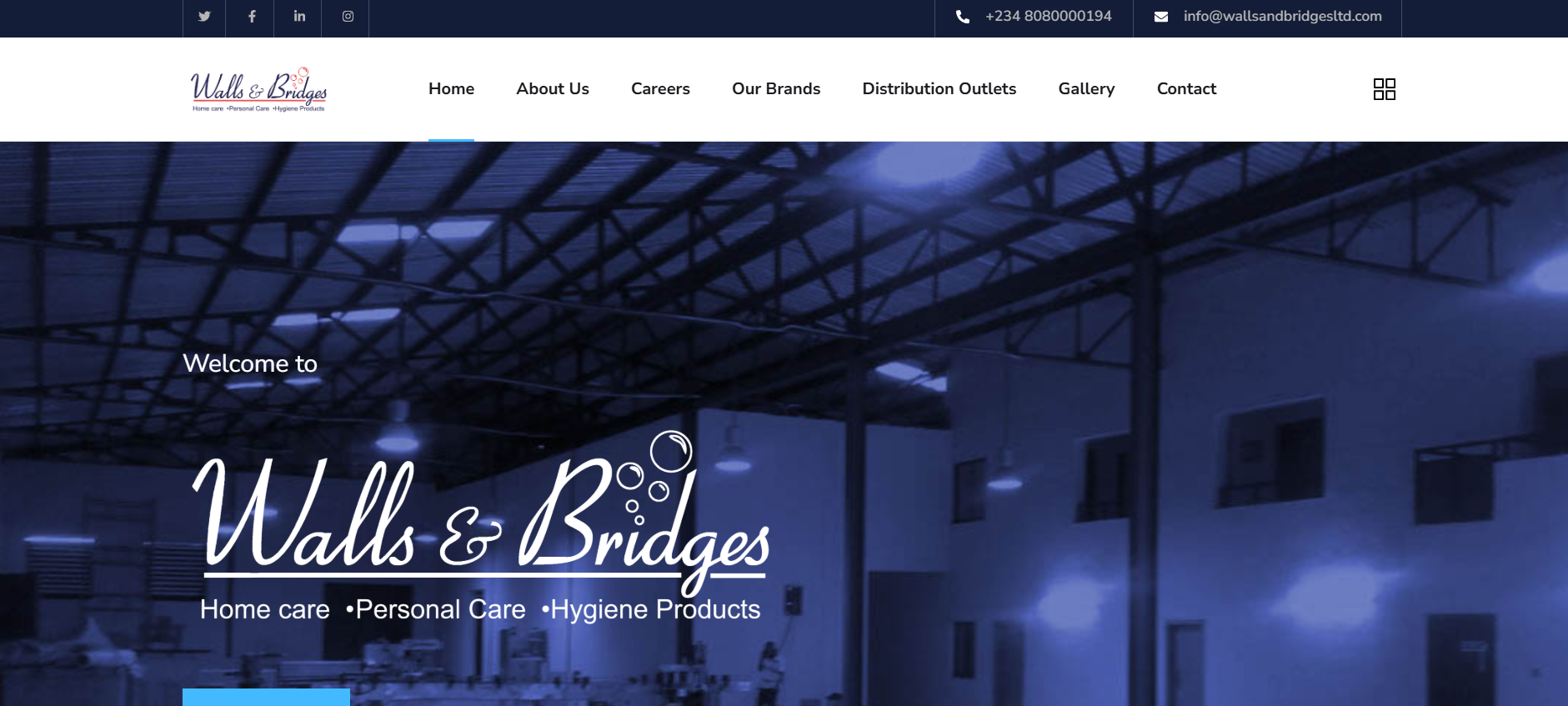 Walls and Bridges Ltd homepage screenshot