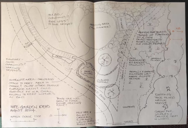 Sketch of Hope Garden