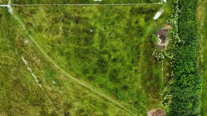 Drone photo of field