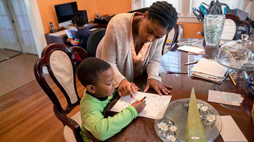 Mother and son pandemic resiliency