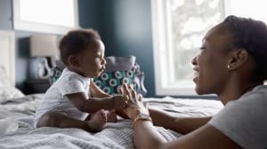 mother coaching baby emotionally intelligent parenting