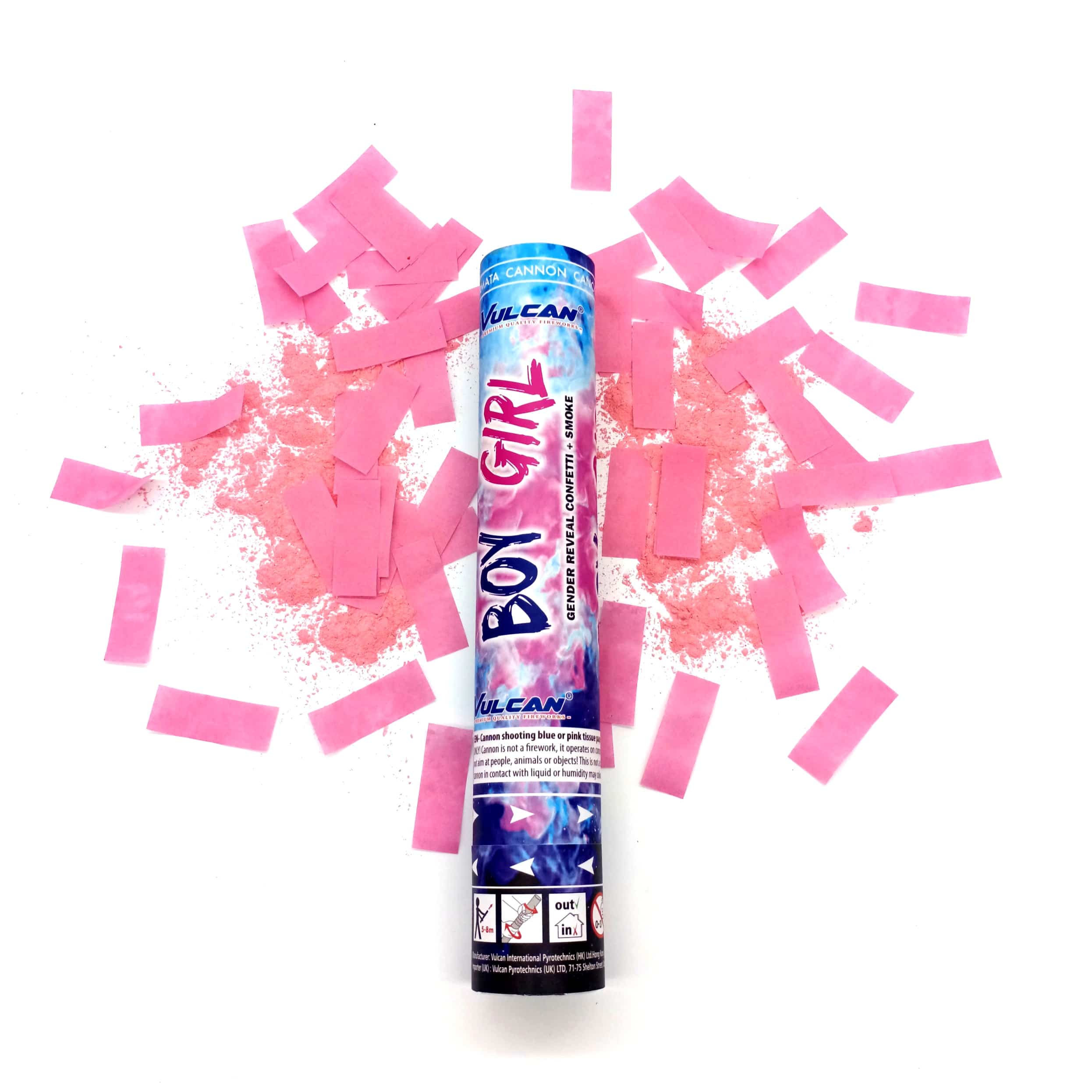 Gender reveal confetti & rook Roze Horeca Vuurwerk
