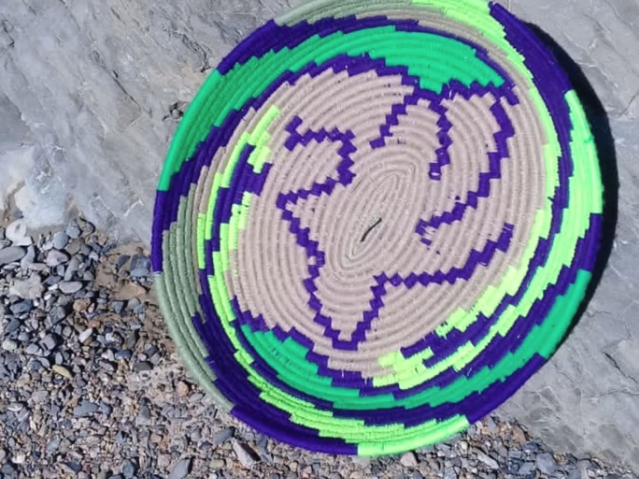  Basket Dyed Wool and Reed Colored Morocco