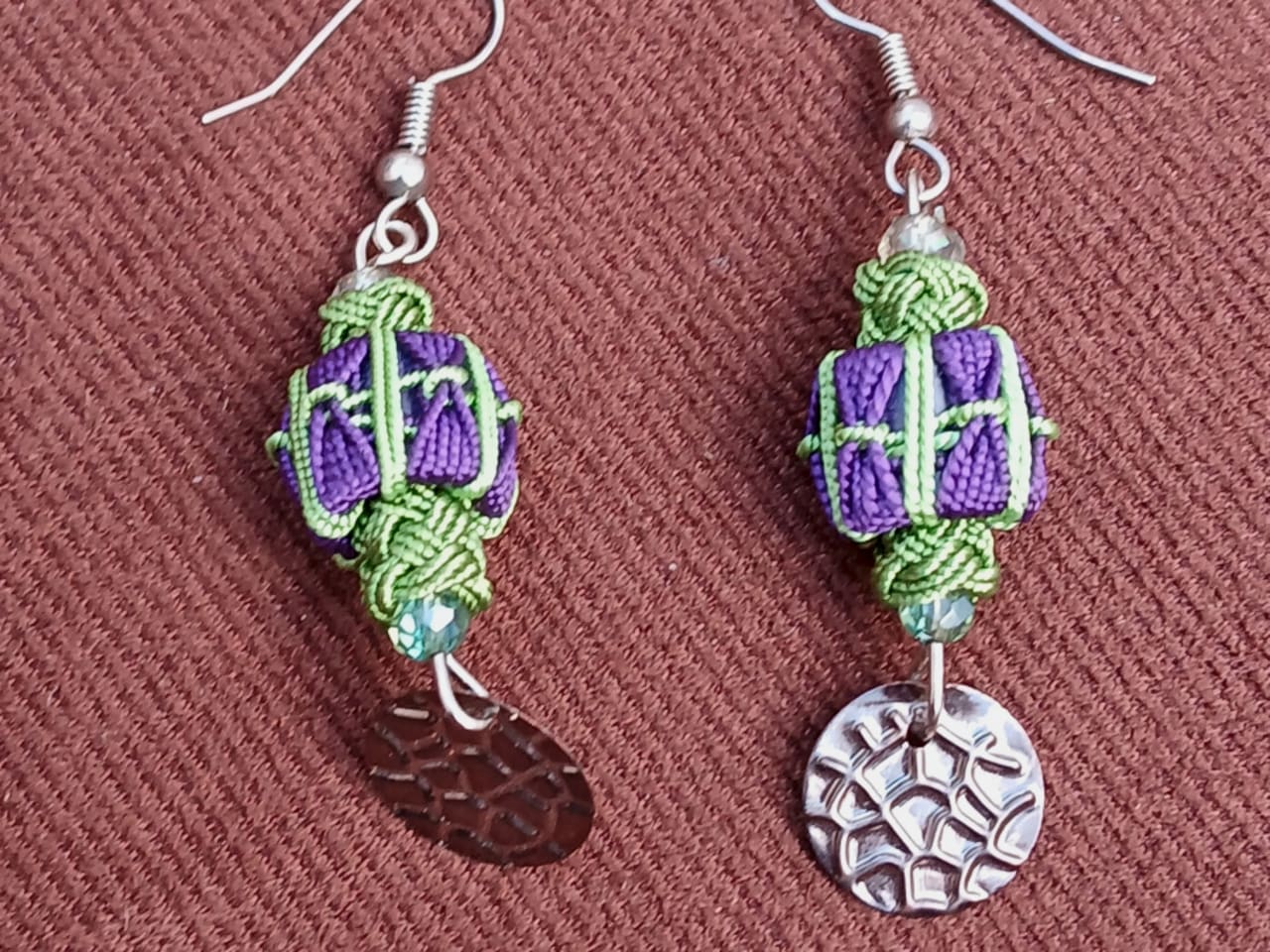 Button Dangle Earrings