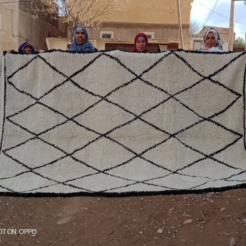  Beni Ourain rug  Black, White Morocco