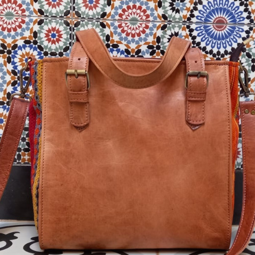  bag leather and Sabra silk Colored Morocco