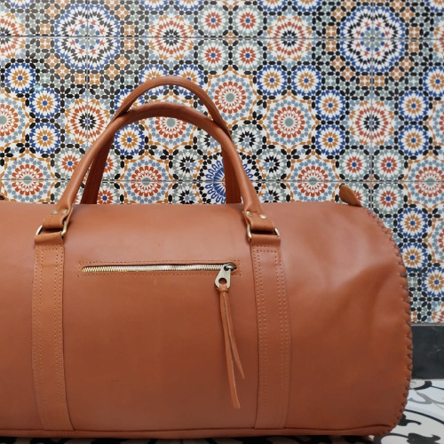  bag leather and Sabra silk Orange Morocco