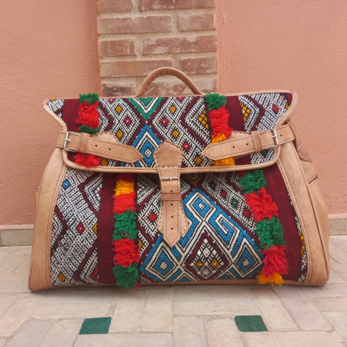  bag leather and Sabra silk Colored Morocco