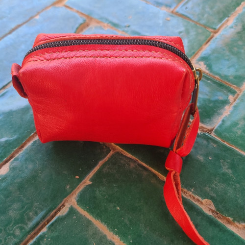   small bag leather Red, Black Morocco