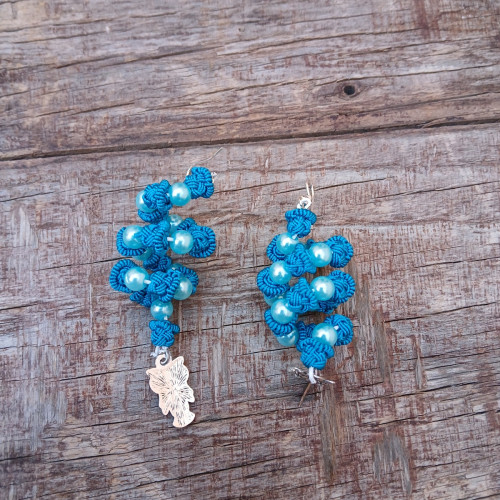 Button Dangle Earrings