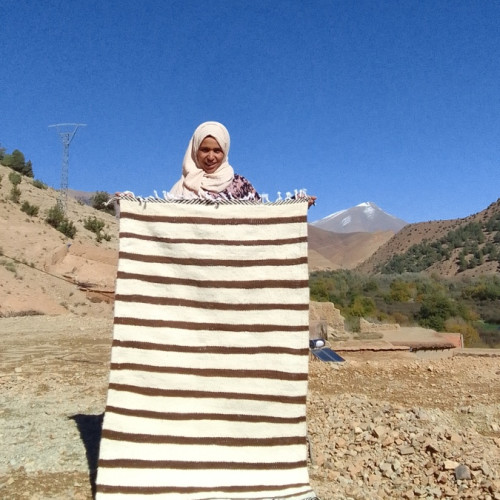  Hanbel blanket   Brown, White Morocco