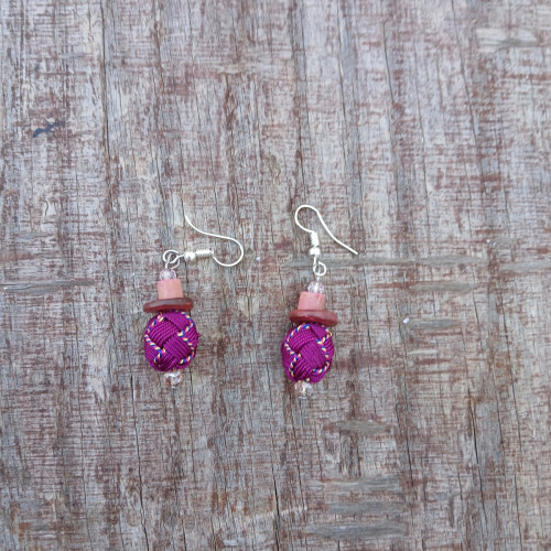 Button Dangle Earrings