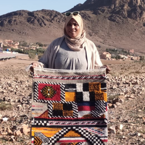 Handmade Moroccan Flatweave Rug