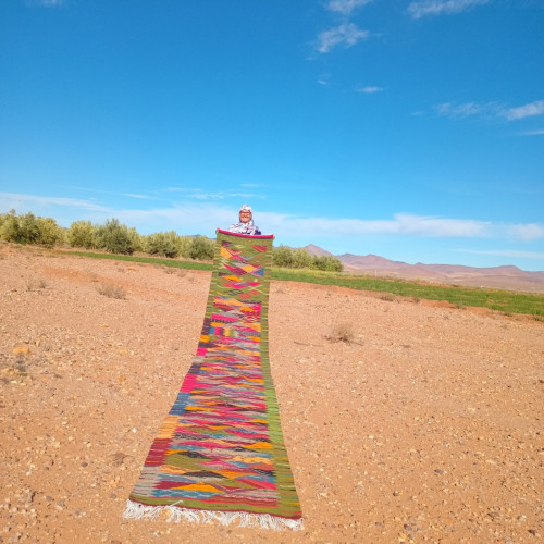 Handmade Moroccan Flatweave Rug