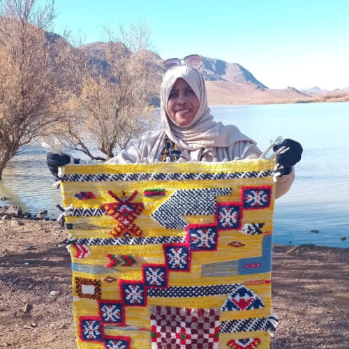 Handmade Moroccan Flatweave Rug