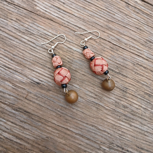 Button Dangle Earrings