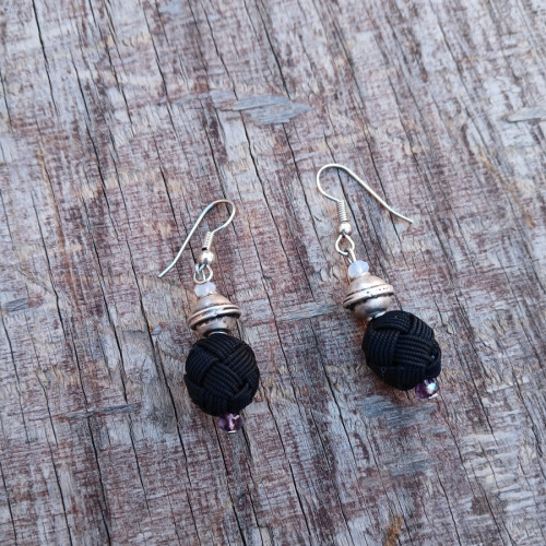 Ball and Button Earrings