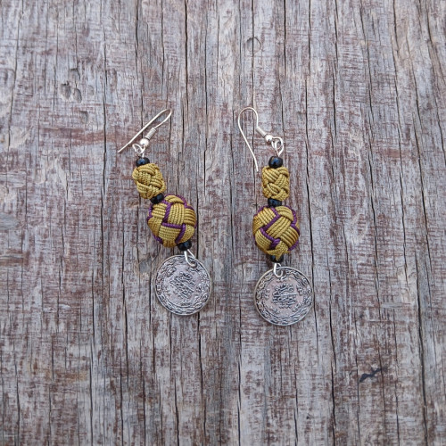 Button Dangle Earrings