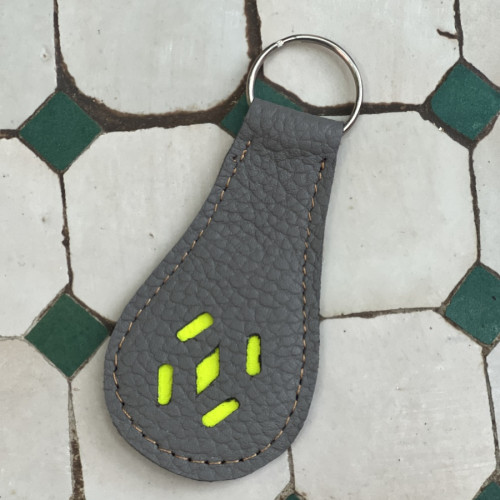   small bag leather Yellow, Brown Morocco