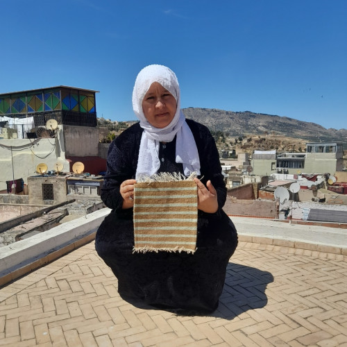  Flatweave  and  Green, Brown Morocco