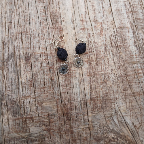 Button Dangle Earrings