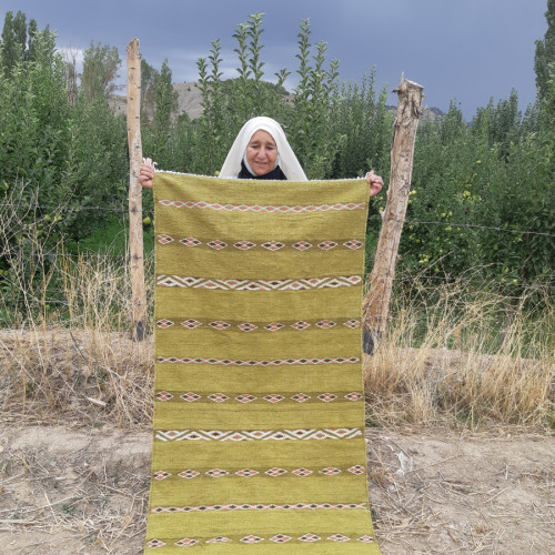  Hanbel Flatweave rug  Green, Brown Morocco