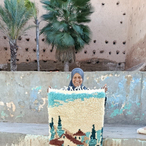  A rug  Colored Morocco