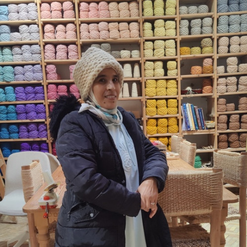  Handmade Wool Poncho Tadout - Wool White Morocco