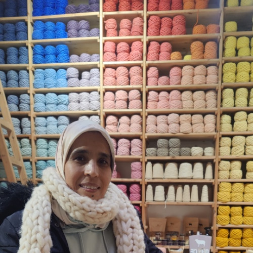  Handmade Wool Poncho Tadout - Wool White Morocco