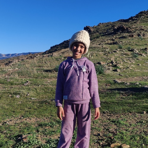  Handmade Wool Poncho Tadout - Wool White Morocco