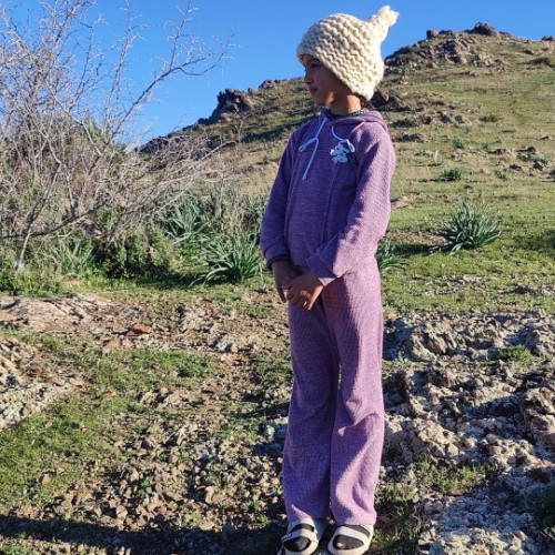  Handmade Wool Poncho Tadout - Wool White Morocco